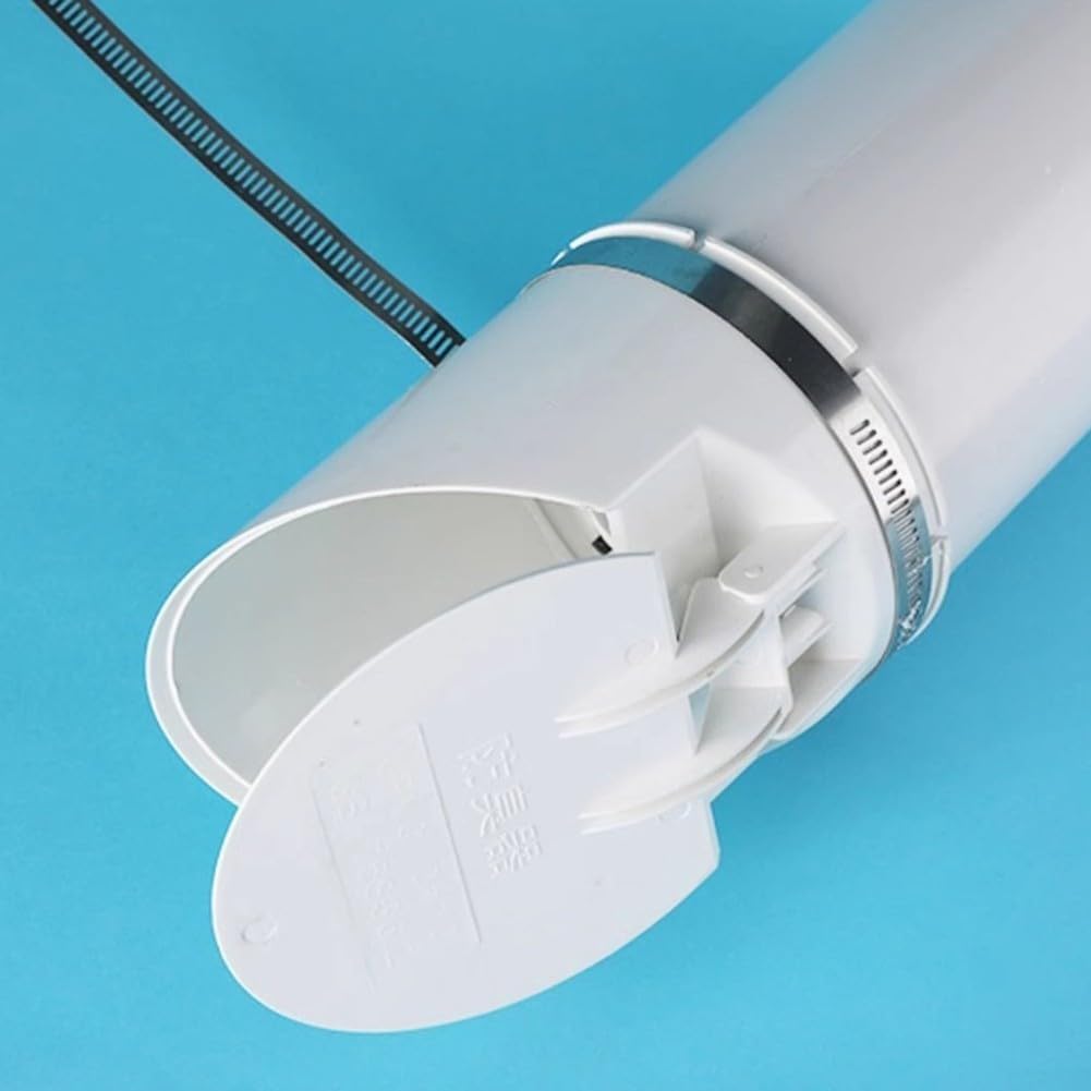 Clapet Anti-Retour PVC 160 Mm - Anti-Odeurs Et Anti-Insectes Avec Filtre Blanc - Pour Drainage Extérieur, Balcon, Jardin