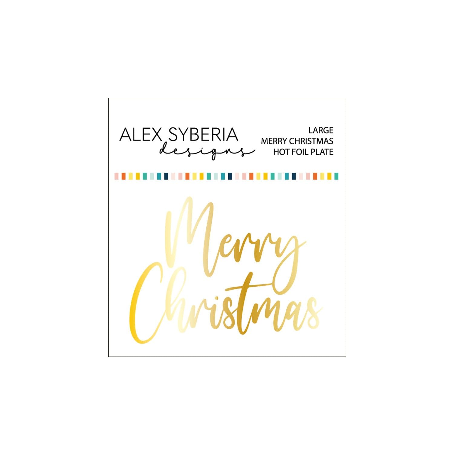 Alex Syberia Designs Large Merry Christmas Hot Foil, White