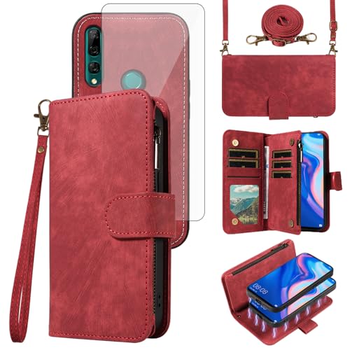 Housse Etui pour P Smart Z Rouge Antichoc - Coque Protection Rabat Aimanté