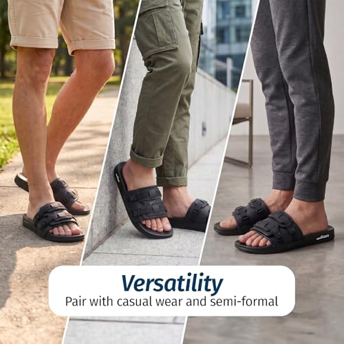 Image of YOHO Drystep Sliders for Men | Waterproof Monsoon Footwear & Rainy Sandals | Skin Friendly Adjustable Strap