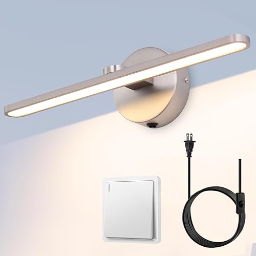 Miniatura 10 de MantoLite Accesorios de iluminación LED de tocador, accesorios de iluminación enchufables de 32 pulgadas, lámpara de baño sobre espejo, lámpara