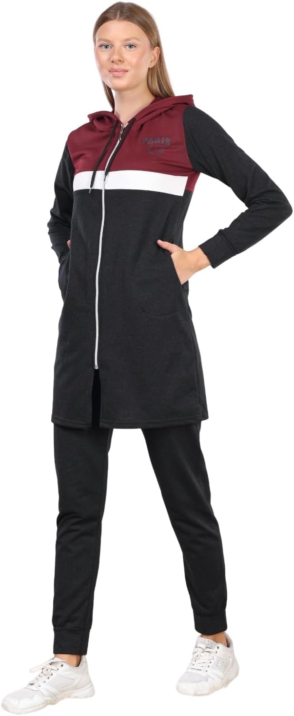 Modest Tracksuits Set Turkey Made Islamic Sportswear Muslim Women Hoodie and Pant Sets Tunic Long Top and Pants Activewear Sportswear Modest Tracksuits Set Turkey Made Islamic Sportswear Muslim Women Hoodie and Pant Sets Tunic Long Top and Pants Activewear Sportswear