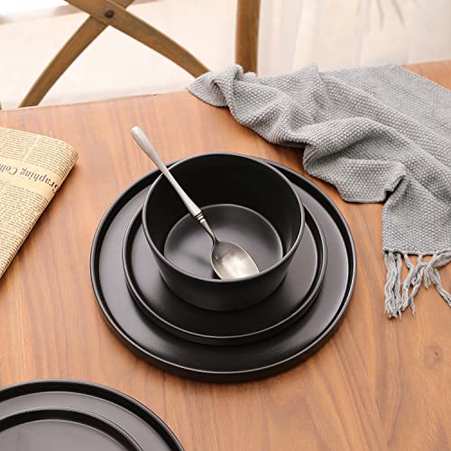 Stone-Lain-Celina-Stoneware-24-Piece-Round-Dinnerware-Set-Black