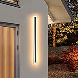 Sunsign Lámpara de pared LED impermeable para exteriores, tira de luz de pared,...