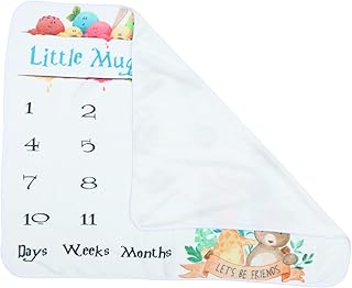 Healeved 1Pc Cobertor De Marcos Para Recém-Nascidos Cobertores De Imagem Cobertor De Marco Infantil Cobertor De Memorial De Bebê Cobertor De Bebê Cobertor De Swaddle Cobertor De Crianças