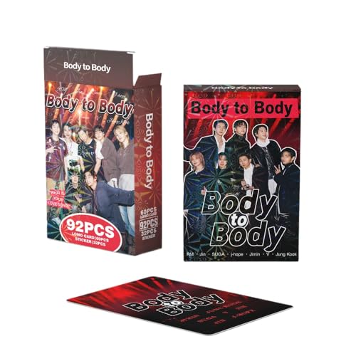 92 Pcs Photocards Album Body To Body Merch 60 Pcs Lomo Cards and 32 Pcs Stickers
