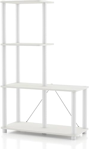 Miniatura 24 de Homes: Inside + Out Apexa Unidades de Estantería Estrecha Moderna de 4 Niveles, Estantes de Exhibición para Coleccionables, Estante de Pie de Fácil