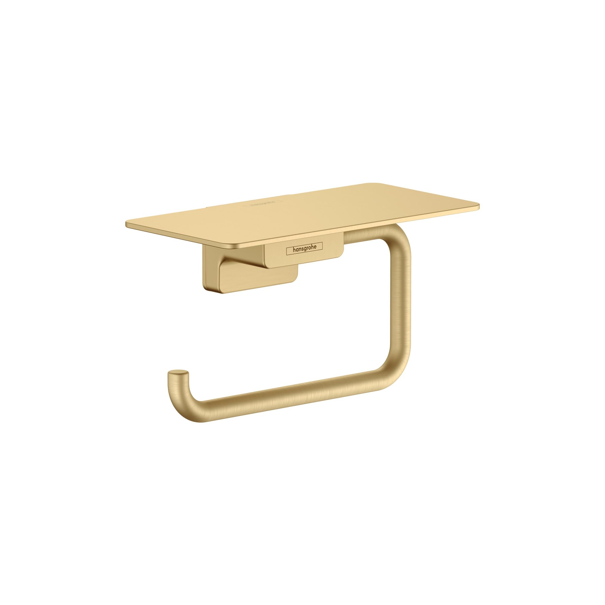 hansgrohe AddStoris 6-inch Toilet Paper Holder with Shelf in Brushed Nickel, 41772820 — Amazon image 4