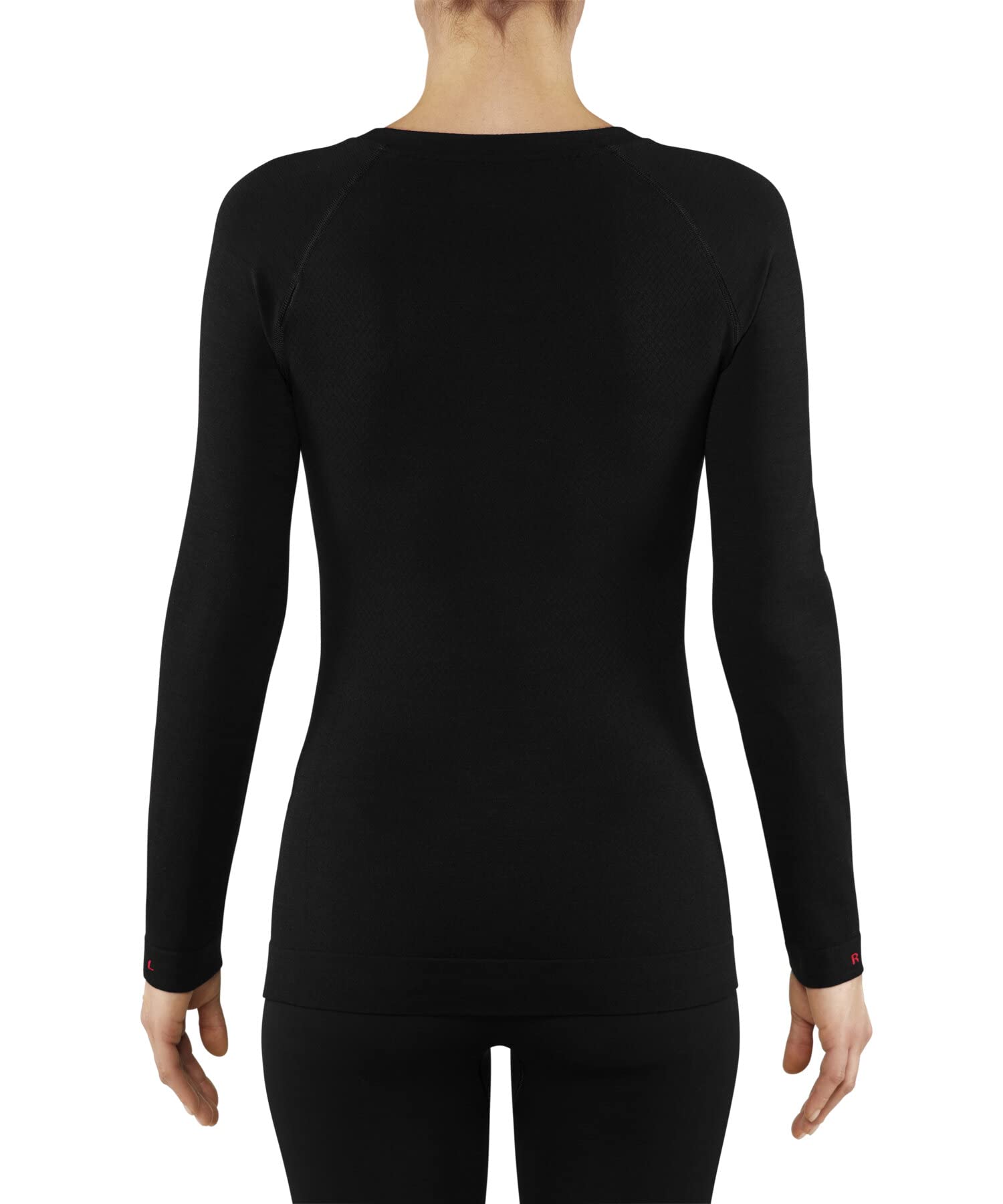 Falke Mujer Wool-Tech Light V Neck Camiseta técnica Deportiva Manga Larga para climas cálidos y fríos Transpirable regulación del Clima neutralizador de olores Lana Hilo Funcional 1 Pieza | de lana merina para temperaturas de cálidas a frías