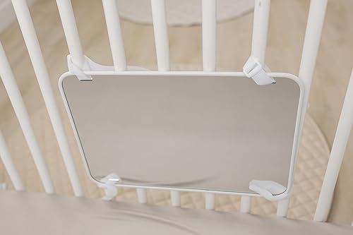 Miniatura 5 de Baby Mirror, Large, Double-Sided with High Contrast Images, Baby Safe Mirror Perfect for Cribs, NICU Approved, Shatterproof, Medical Grade Rubber,