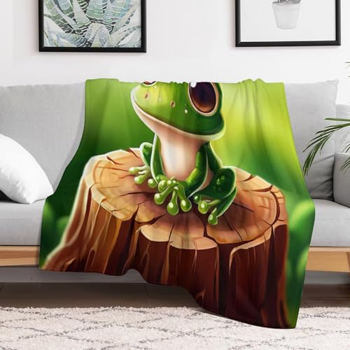 Couverture flannel grenouille de qualité supérieure jeté de canapé durable - 3