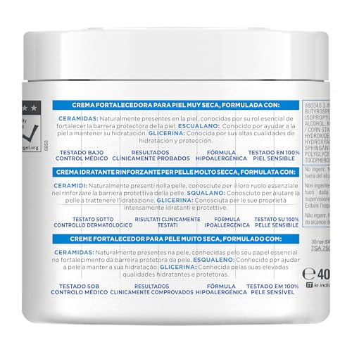 Mixa Body Cream, Ceramide Protect, Strengthening Cream, Body Moisturiser for Very Dry Sensitive Skin, with 10% Glycerin - Image 2