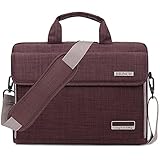 BRINCH Oxford Fabric Portable Sleeve Case Carrying Messenger Bag Shoulder Briefcase Handbag with Shoulder Strap Handle and Pockets (Brown)