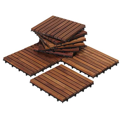 EZ-Floor Interlocking Teak Tiles