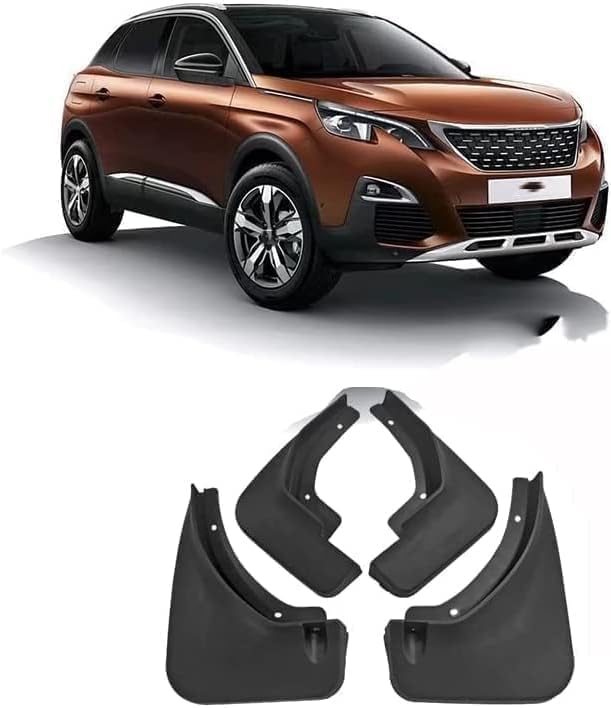 4 Salpicaderas para Peugeot 3008 (2008-2021) delanteras y traseras con tornillos