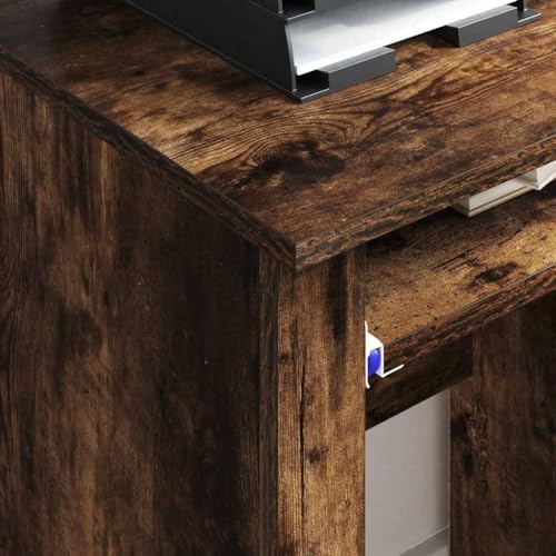 Bureau d'ordinateur mobile à roulettes avec support CPU et tiroir - 5