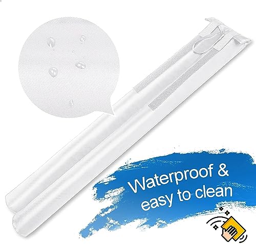 MAXTID Huge 36 Inch Door Draft Stoppers - Thick Under Door Gap Filler Seal For Noise Air Smell Reduction White Exterior Interior Doors