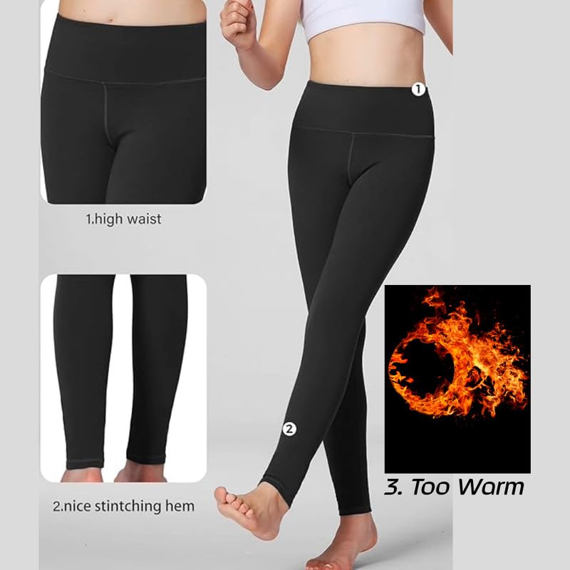 Image of Tights for Girls | Thermal Fur Stockings | Winter Warm Fleece Lined Footed Tights Leggings High Waist Pantyhose