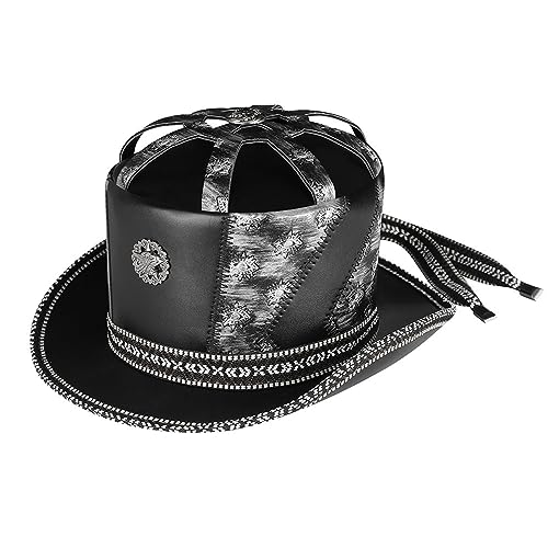 Chapeau plat vintage de magicien pour spectacle de scène et déguisement