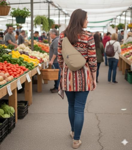 Image of AmeriBag Healthy Back Bag 15 inch Nylon Ergonomic Crossbody Sling | Ergonomic