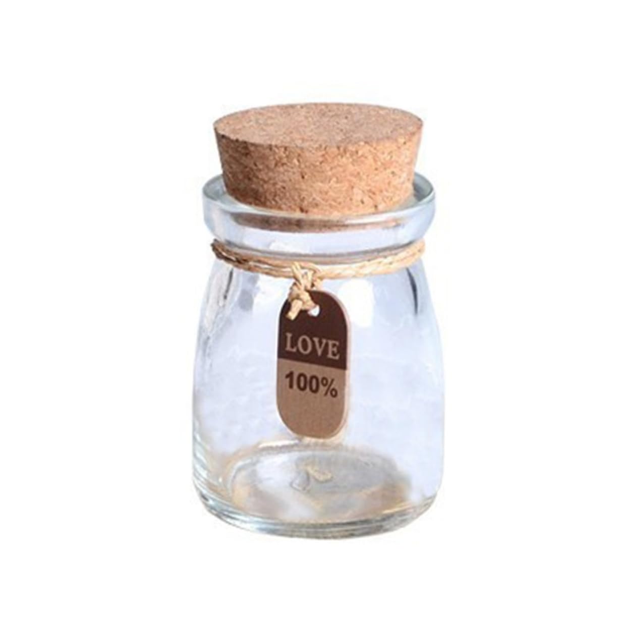 Cabilock Glas Gastgeschenkegläser 12 Stück 100ml mit Korkdeckeln | Etiketten und Schnur Enthalten, für Süßigkeiten und Gewürze, für Party und Kerzenherstellung
