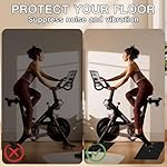 2-Pack Non-Slip Exercise Bike Mat for Peloton & Concept 2 Rower - Protects Hardwood Floors & Carpets - Gym Equipment Mat for Spin Bikes, Trainers, Home Workouts - Image 3