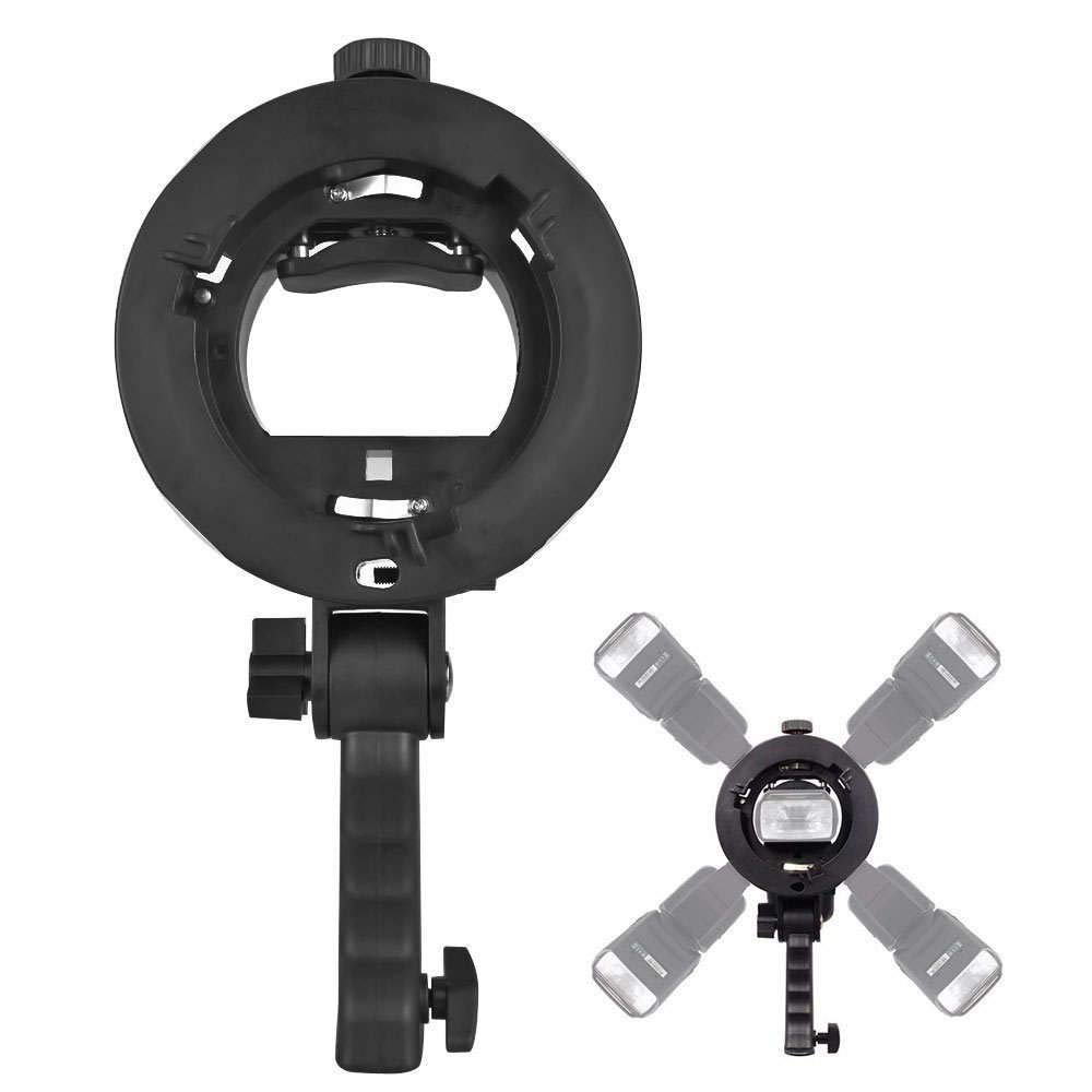 Photography Accessories Handheld Grip S-Type Flash Bracket Bowens S Mount Holder for Speedlite Flash Light Stand Softbox