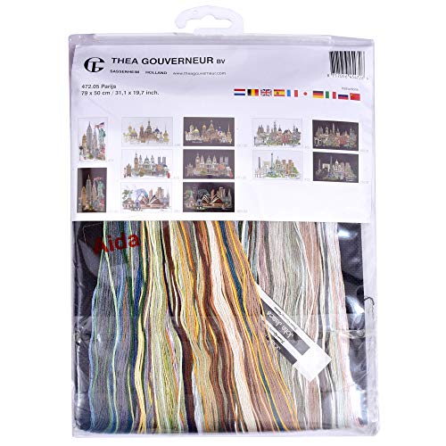 Image of Thea Gouverneur Cross Stitch Kit 31 inchX19.5 inch-Paris On Aida (18 Count)