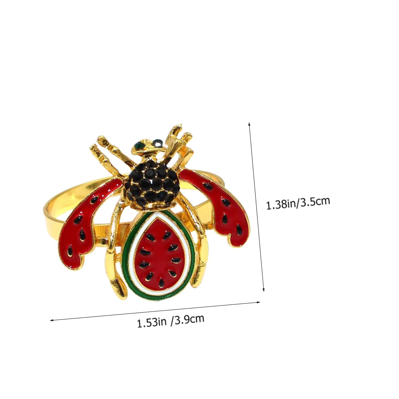 Cabilock 18stücke Teiliges Wassermelonen Und Bienen Serviettenringe Tischdekoration Für Hochzeiten Partys Und Familienfeiern Langlebig Und