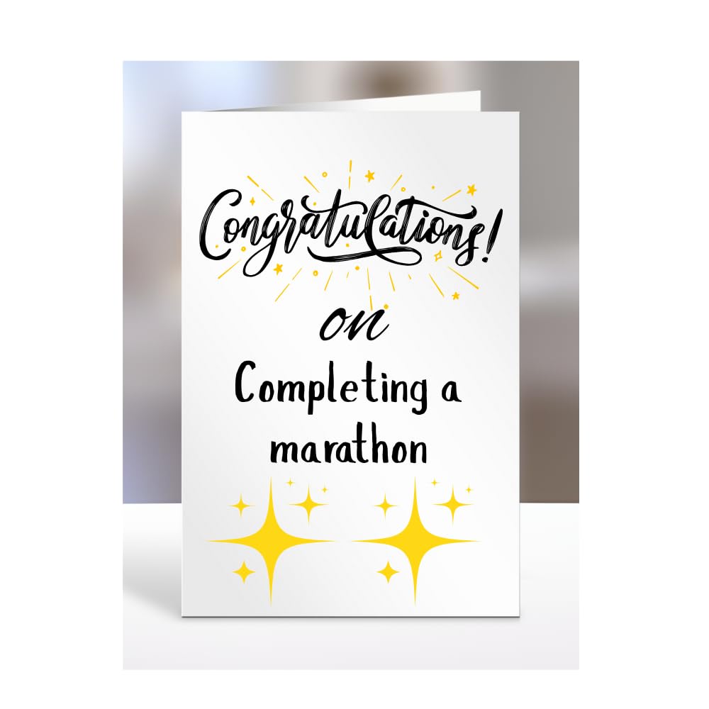 Congratulations on Completing a marathon Card, Gifts for Men or Women, Presents for Christmas, Greetings Card, Him, Her, Female, Male, A5-113_110 — image 1