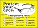 Accuform Signs PST722 Safety Awareness Poster, "PROTECT YOUR EYES", 18" Length x 24" Width, Laminated Flexible Plastic