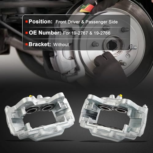 Image of cciyu Front Left & Right Brake Calipers Assembly 19-2767 19-2766 2003 2004 2005 2006 2007 2008 2009 For Lexus For GX470,2003 2004 2005 2006 2007 2008 2009 For Toyota For 4Runner
