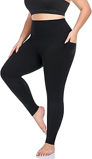 Plus Size Leggings for Women with Pockets-Stretchy X-4XL...