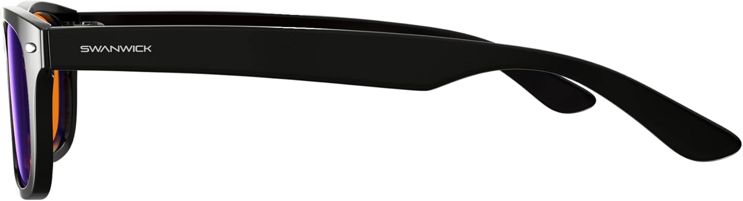 Authentic Crazy Deals Swanwick: Henley Night Swannies - Premium Blue Light Blocking Glasses - Regular - Orange Tint for Superior Blue Light Blocking from Gaming PC, Laptop and Smartphone Screen Glare - Sleep Support