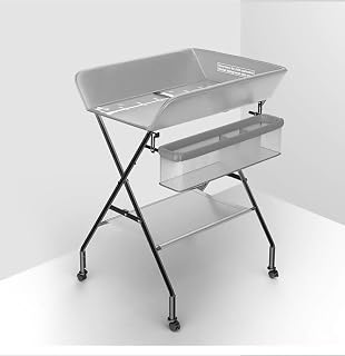 Baby Changing Table,Folding Diaper Station Nursery Organizer for Infant Massage Dressing Treatment Table Foldable (Color : Gray)