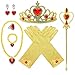 Princess Belle Dress up Accessories 4 Gifts Set Gold Gloves Tiara Crown Necklace Wand