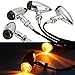 Price comparison product image YC Motorcycle Turn Signal Lights Bulb Amber Universal Lens Chrome Indicators Blinkers Lights for Custom Honda Suzuki Yamaha Kawasaki Harley Davidson Choppers Cruisers (4 pcs Chrome)