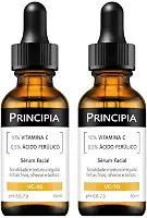 PRINCIPIA, Kit Duplo Sérum Vitamina C 10% + Ácido Ferúlico VC-10 - Antioxidante com 30ml