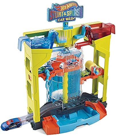 Hot Wheels Mattel Stunt & Splash Car Wash Playset