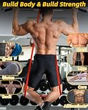 FAOKZE Taśmy fitness z 3 poziomami oporu, zestaw taśm oporowych z uchwytem na drzwi, uchwytem, torbą do noszenia, instrukcją obsługi, taśmy oporowe do fitnessu, stretchingu, jogi, treningu siłowego,