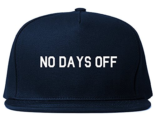 No Days Off Snapback Hat Cap Navy Blue