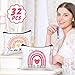 Hillban 32 Pcs Canvas Cosmetic Makeup Bag Bulk for Women Mother's Day Inspirational Gifts Travel Toiletry Makeup Bag Pouch with Keychains for Mother's Day Church Teacher Appreciation Gift(Rainbow)