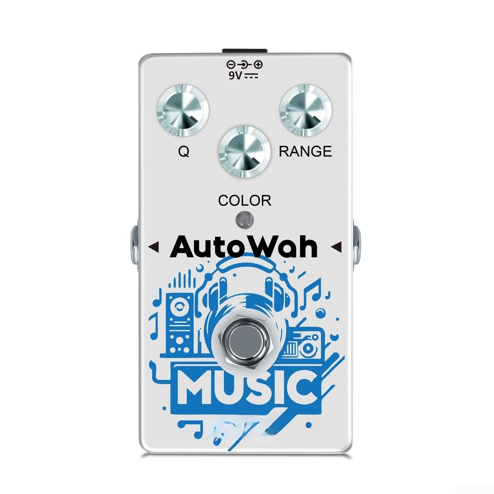 Pedale effetto Wah per chitarra Rowin RE-08 con alloggiamento in lega di zinco che garantisce una struttura solida e una risposta wah coerente