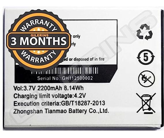 Image of Original LBP12500002 Battery for Lava Z60 Battery with 3 Month Warranty****(P34)