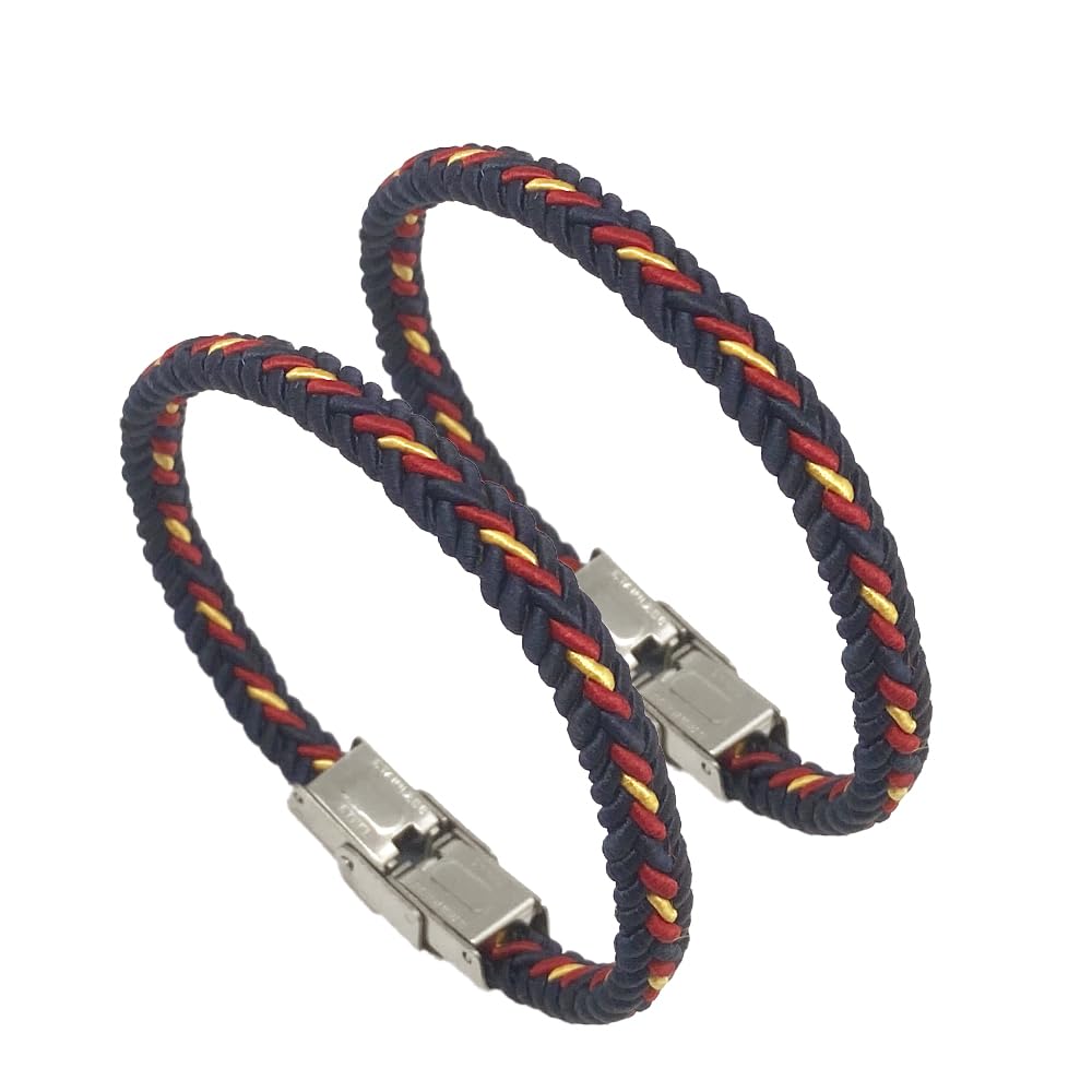 HISPANIA COLORS SINCE MMXI SPAIN Pack de Dos Pulseras con Trenza de España