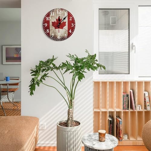 Horloge rétro maison thème Canada pour une décoration chaleureuse