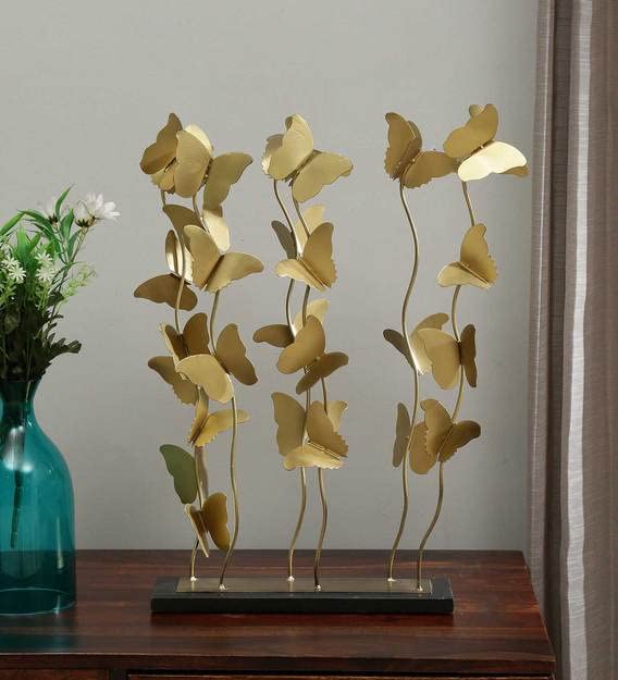 RHD Metal Abstract Home Decore/Table Decore/Table Decoration BUDHA LOTUS TREE for living room, dining room,office, café gift purpose, SIZE (21 * 2 * 13.5)
