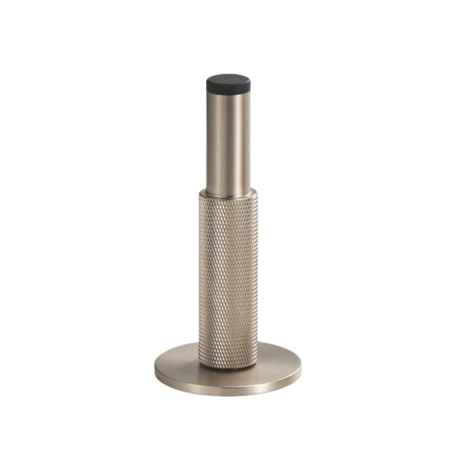Iopklytf Silvery Door Stopper Brass Knurled Door Stop Wall Mount Bumper