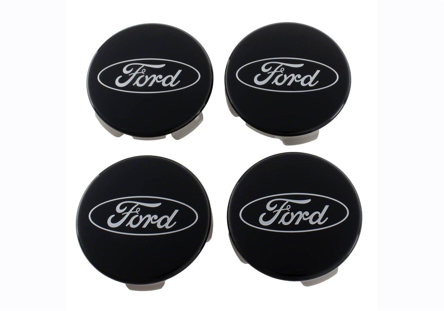 Ford Truck/SUV Black and Chrome Wheel Center Cap Kit for F-150 (4 Center Caps)