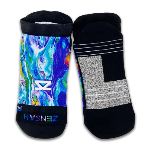 Image of Zensah Limited Edition No-Show Running Socks - Anti-Blister Comfortable Moisture Wicking Sport Socks for Men and Women